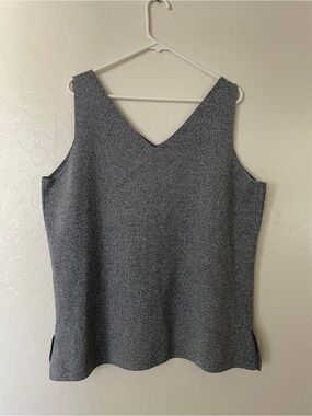MM Lafleur Charcoal V-Neck Knit Tank